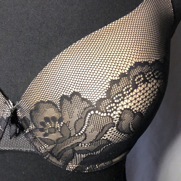 GILLIAGAN & O’MALLEY Black padded lace bra. Size 36 D. - Picture 5 of 9